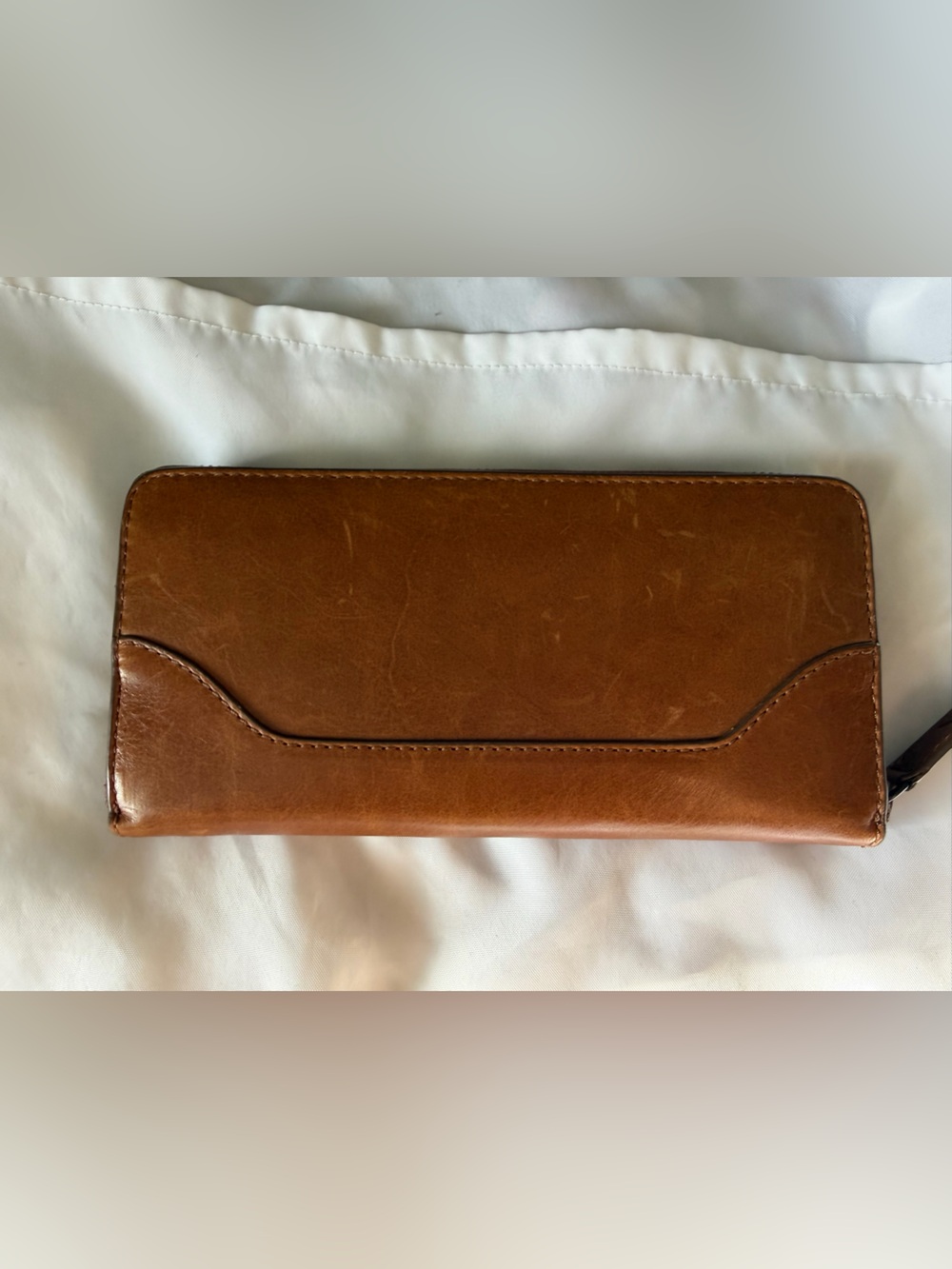 NWT Frye Melissa Zip wallet in cognac - Picture 2 of 5